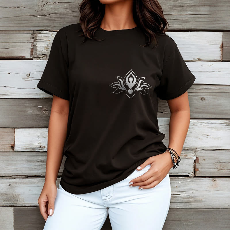 Buddha Stones Lotus Meditation Buddha Muster Design T T-shirt - image 6