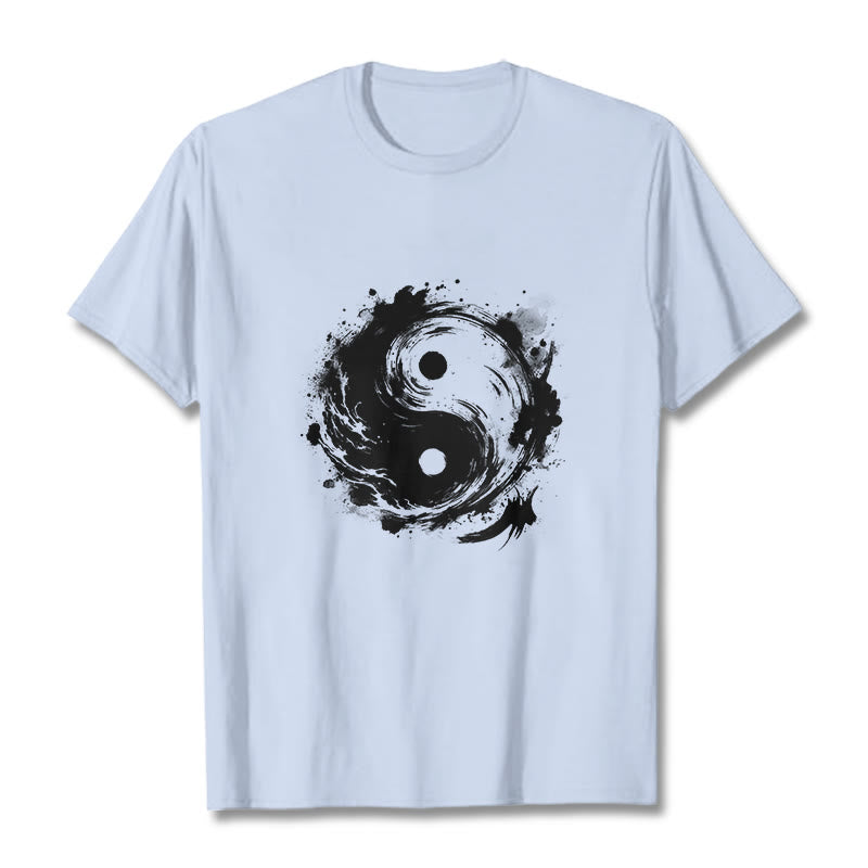 Buddha Stones Tinte Yin Yang Muster Balance Design T T-shirt - HellCyan - 2XL - image 19