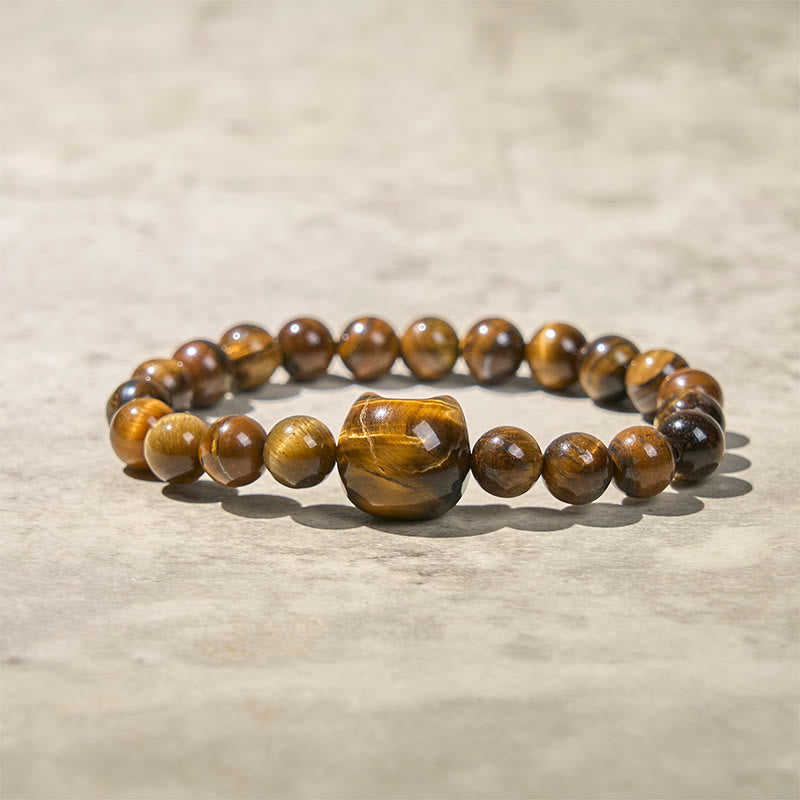 Buddha Stones Süßes Katzen-Tigerauge-Kraftperlen-Armband - image 4