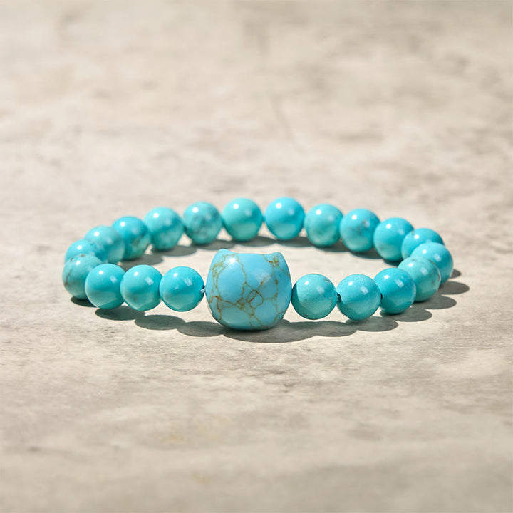Buddha Stones Armband mit Naturkatzen-Türkis-Stärkeperlen - image 6