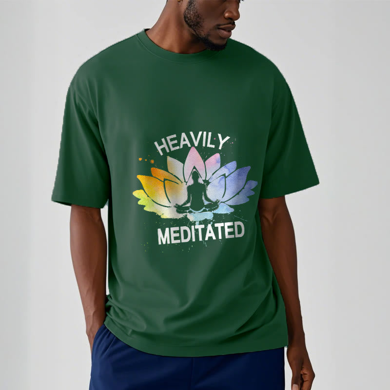 Buddha Stones Bunte Lotus Blume Meditation Figur Muster Baumwolle T-shirt - image 12