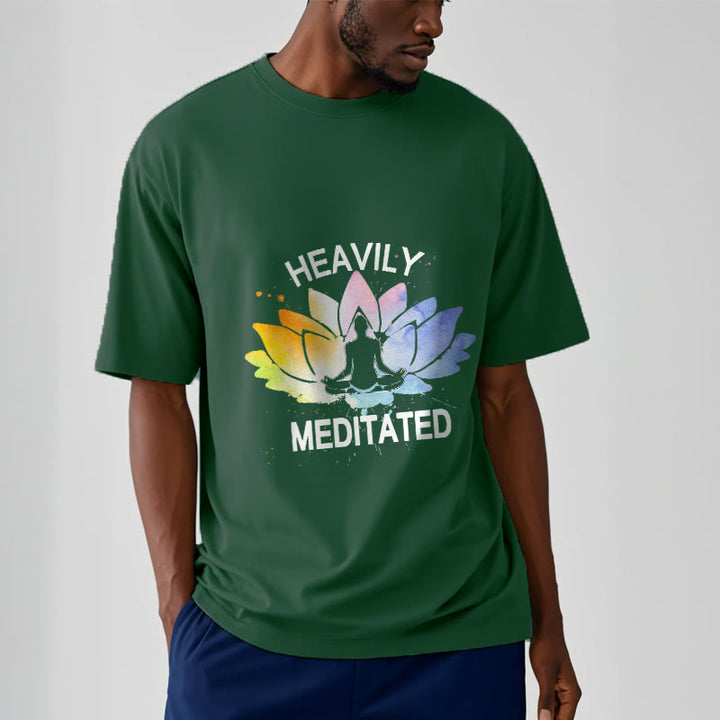 Buddha Stones Bunte Lotus Blume Meditation Figur Muster Baumwolle T-shirt - image 12
