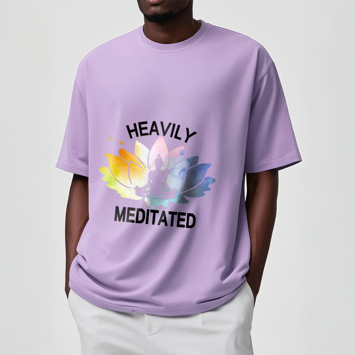 Buddha Stones Bunte Lotus Blume Meditation Figur Muster Baumwolle T-shirt - image 18