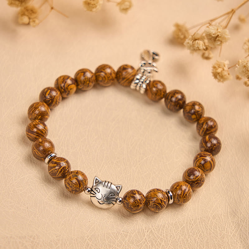 Buddha Stones Naturstein-Armband mit Kätzchen- und Katzenkopfschutz - image 1