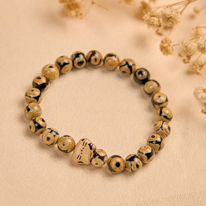 Buddha Stones Bengalkatze, natürlicher Achatstein, Kätzchenkopf, anmutiges Armband - image 1
