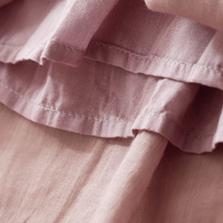 Buddha Stones Damenhose mit weitem Bein und Kordelzug aus Baumwolle im schlichten Design mit Taschen - image 11