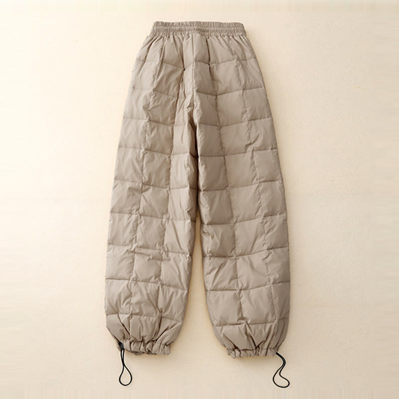 Buddha Stones Winter-Baumwollhose mit Kordelzug und Beinöffnung für Damen mit Taschen - image 3