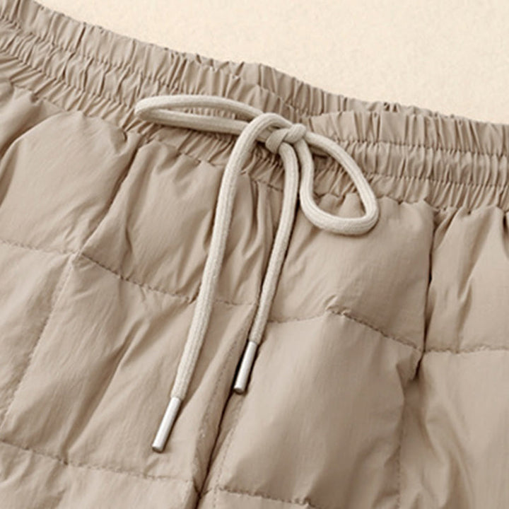 Buddha Stones Winter-Baumwollhose mit Kordelzug und Beinöffnung für Damen mit Taschen - image 4