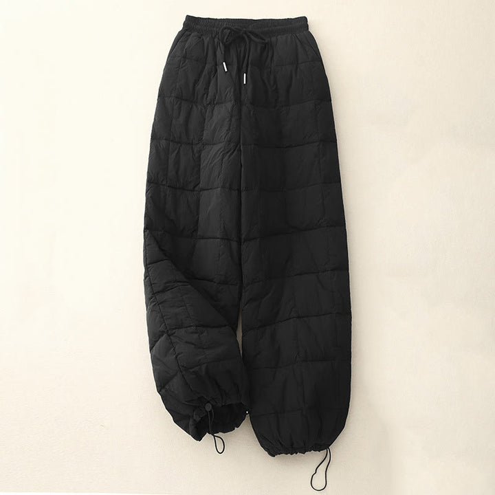 Buddha Stones Winter-Baumwollhose mit Kordelzug und Beinöffnung für Damen mit Taschen - Schwarz - US8-10， UK/AU12-14，EU40-42 (2XL) - image 15