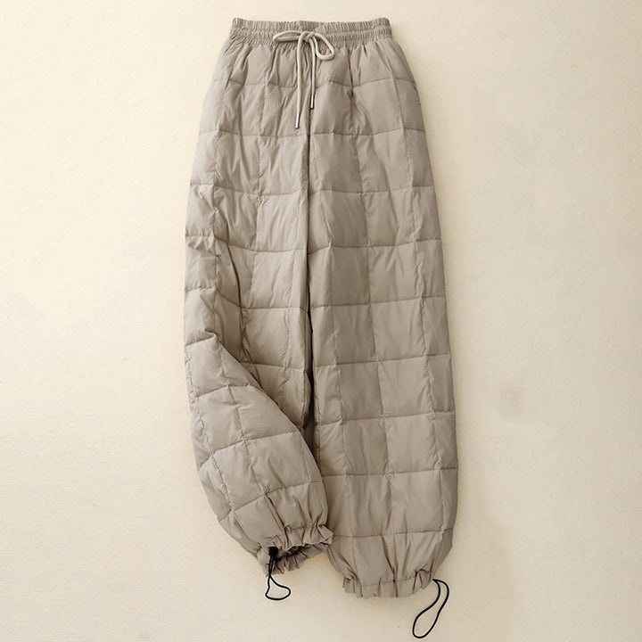 Buddha Stones Winter-Baumwollhose mit Kordelzug und Beinöffnung für Damen mit Taschen - image 2