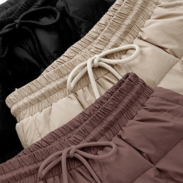 Buddha Stones Winter-Baumwollhose mit Kordelzug und Beinöffnung für Damen mit Taschen - image 19