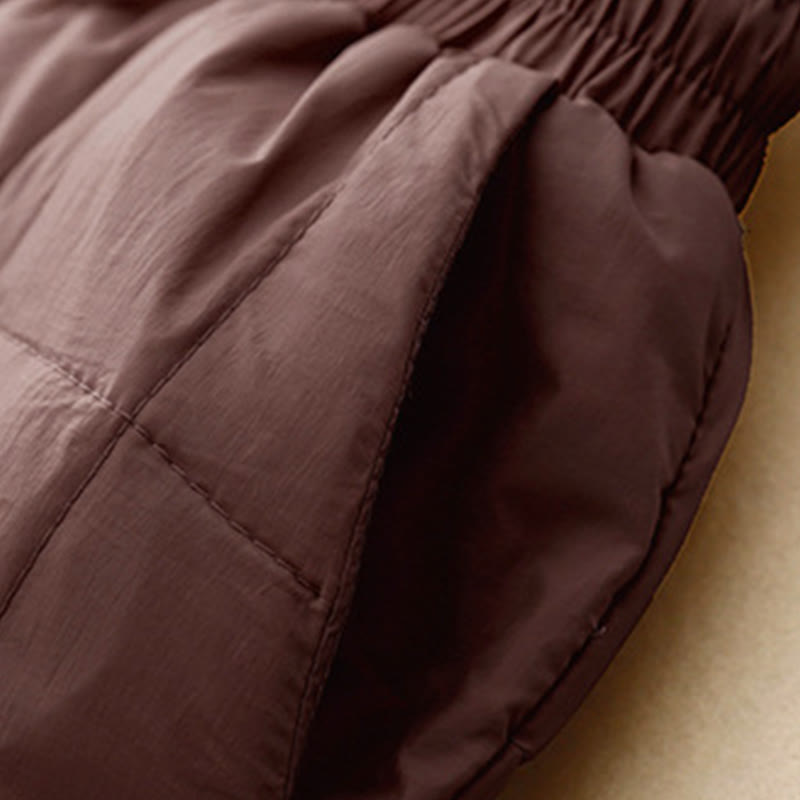 Buddha Stones Winter-Baumwollhose mit Kordelzug und Beinöffnung für Damen mit Taschen - image 12