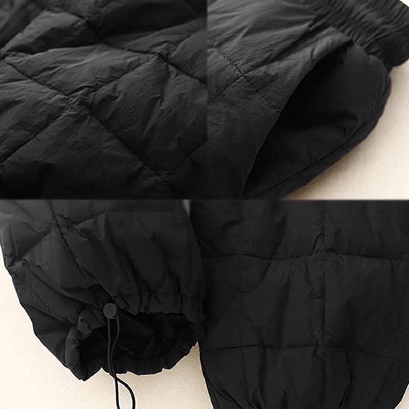 Buddha Stones Winter-Baumwollhose mit Kordelzug und Beinöffnung für Damen mit Taschen - image 17