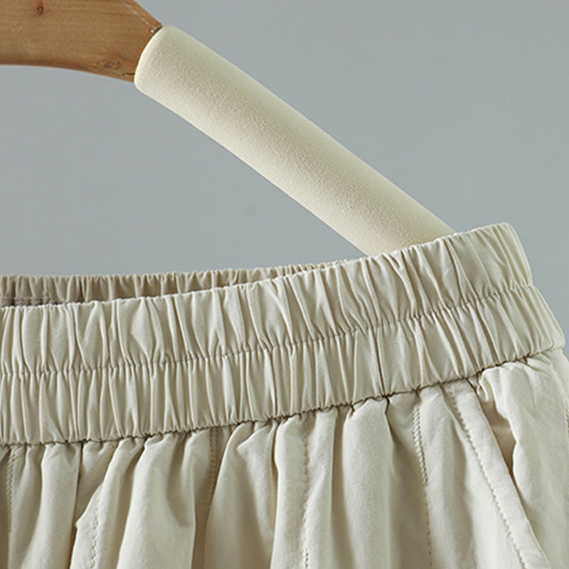 Buddha Stones Winter Plain Damen Haremshose aus Baumwolle, knöchellang, mit Taschen - image 10