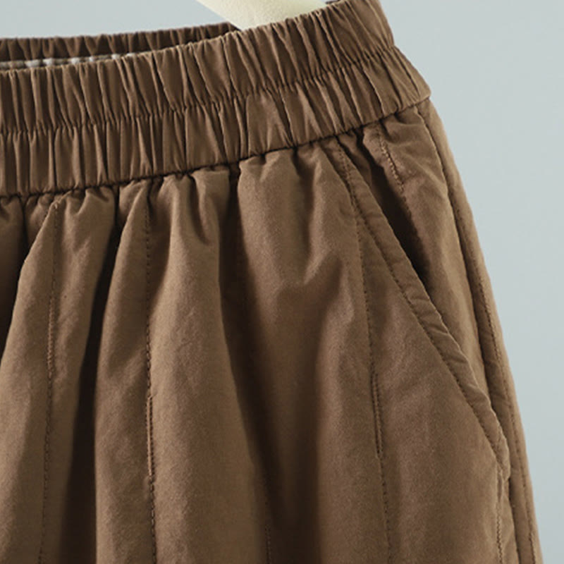 Buddha Stones Winter Plain Damen Haremshose aus Baumwolle, knöchellang, mit Taschen - image 19