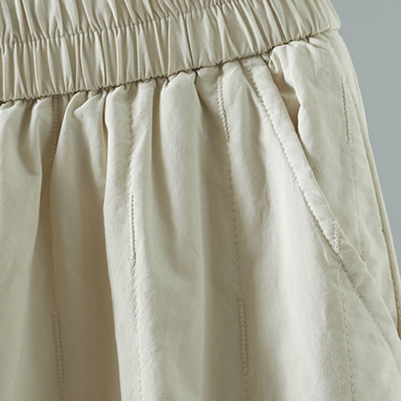 Buddha Stones Winter Plain Damen Haremshose aus Baumwolle, knöchellang, mit Taschen - image 11