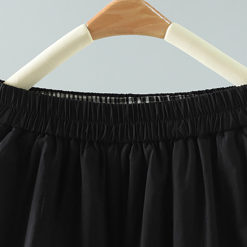 Buddha Stones Winter Plain Damen Haremshose aus Baumwolle, knöchellang, mit Taschen - image 1