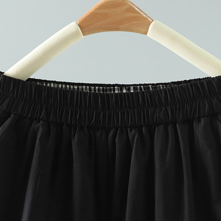 Buddha Stones Winter Plain Damen Haremshose aus Baumwolle, knöchellang, mit Taschen - image 1