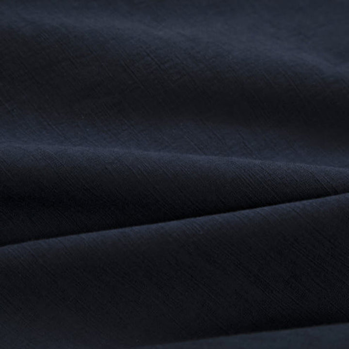 Buddha Stones Herren-Kimono mit langen Ärmeln und Froschknopf, vorne offen, Fleece-gefüttert, Baumwoll-Leinen - image 4