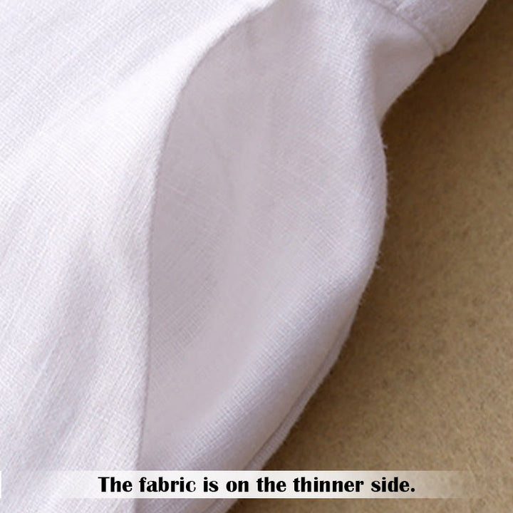 Buddha Stones Sommer-Lässige, schlichte Leinenhose für Damen mit weitem Bein und Reißverschlusstaschen - image 8