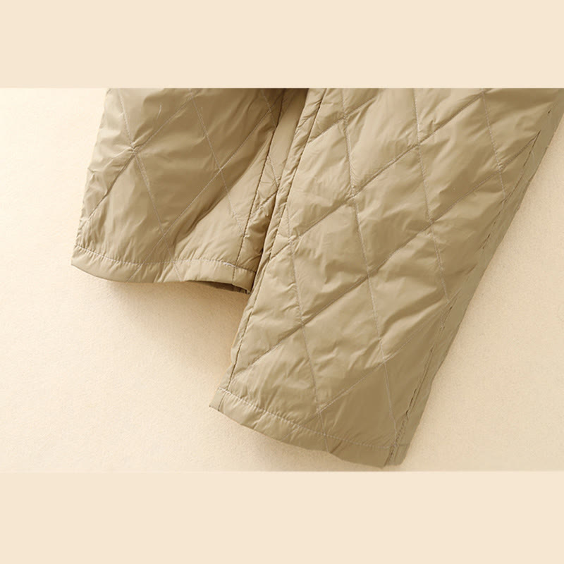 Buddha Stones Lässige Baumwollhose mit hoher Taille und Kordelzug-Design für Damen mit weitem Bein und Taschen - image 4