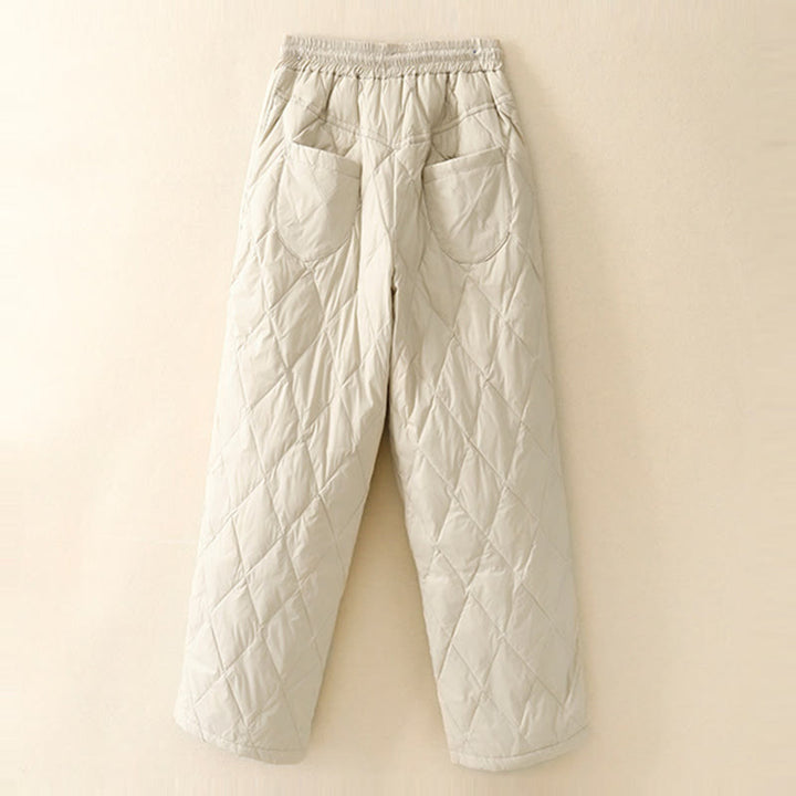 Buddha Stones Lässige Baumwollhose mit hoher Taille und Kordelzug-Design für Damen mit weitem Bein und Taschen - image 8