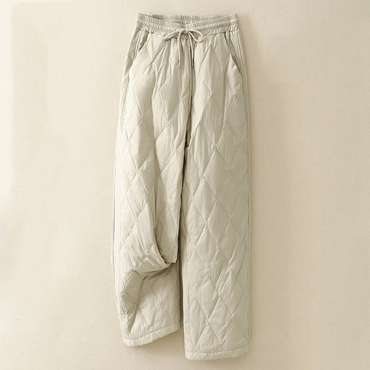 Buddha Stones Lässige Baumwollhose mit hoher Taille und Kordelzug-Design für Damen mit weitem Bein und Taschen - Beige - US 8-10, UK/AU 12-14, EU 40-42 (2XL) - image 7