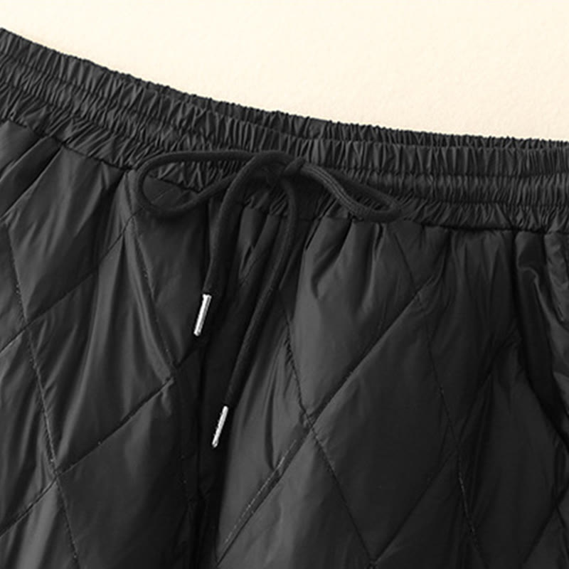 Buddha Stones Lässige Baumwollhose mit hoher Taille und Kordelzug-Design für Damen mit weitem Bein und Taschen - image 5