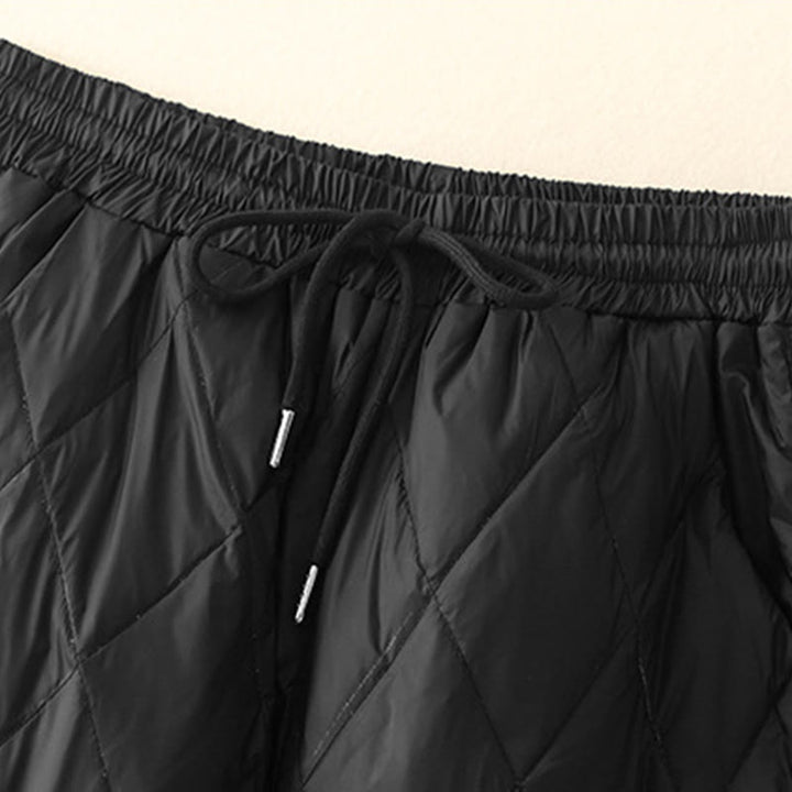 Buddha Stones Lässige Baumwollhose mit hoher Taille und Kordelzug-Design für Damen mit weitem Bein und Taschen - image 5