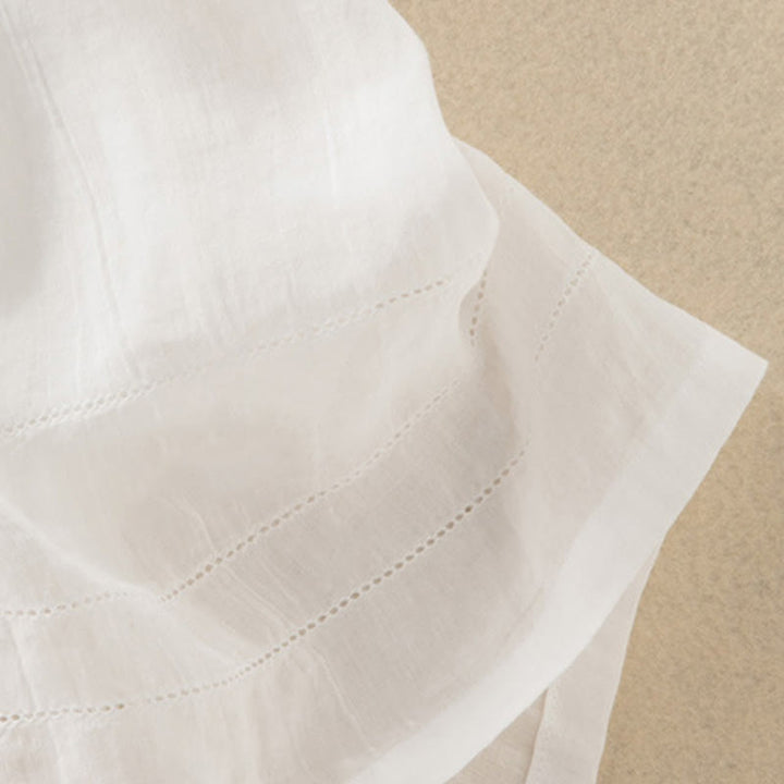 Buddha Stones Sommer-Midikleid aus Baumwolle mit V-Ausschnitt und halblangen Ärmeln - image 32