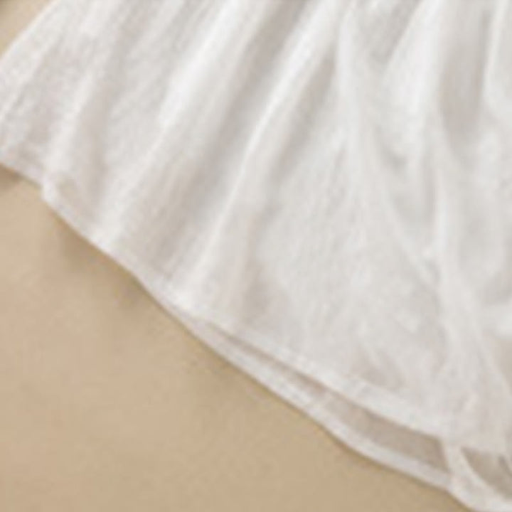 Buddha Stones Sommer-Midikleid aus Baumwolle mit V-Ausschnitt und halblangen Ärmeln - image 27