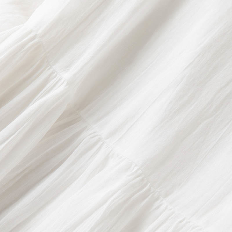 Buddha Stones Sommer-Midikleid aus Baumwolle mit V-Ausschnitt und halblangen Ärmeln - image 21