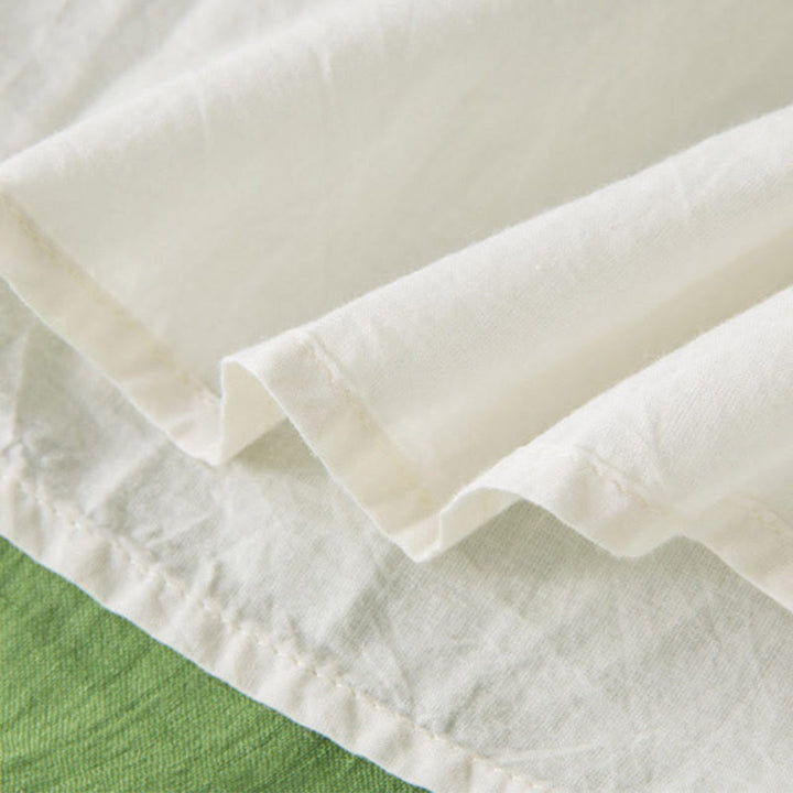 Buddha Stones Sommer-Midikleid aus Baumwolle mit V-Ausschnitt und halblangen Ärmeln - image 37