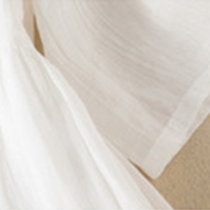 Buddha Stones Sommer-Midikleid aus Baumwolle mit V-Ausschnitt und halblangen Ärmeln - image 20