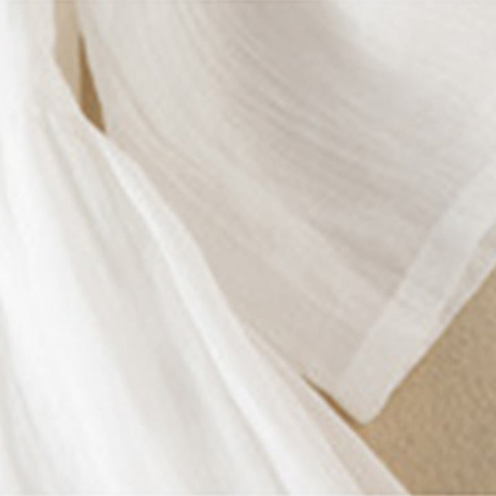 Buddha Stones Sommer-Midikleid aus Baumwolle mit V-Ausschnitt und halblangen Ärmeln - image 20