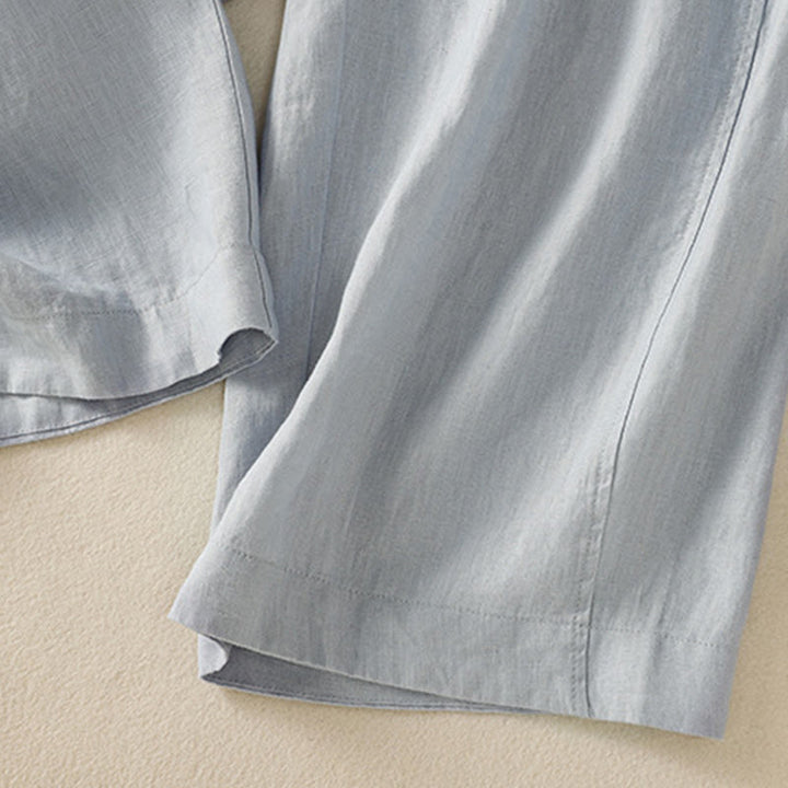 Buddha Stones Commute Schlichtes Design Damen-Weitbeinhose mit Kordelzug und Taschen - image 5