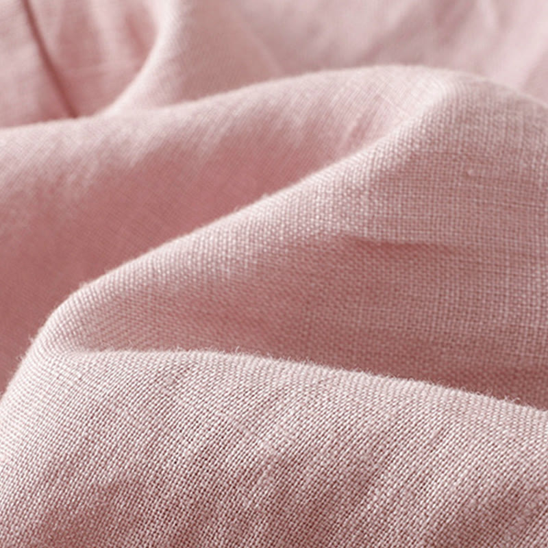 Buddha Stones Commute Damenhose mit weitem Bein und Kordelzug aus Baumwolle und Leinen im schlichten Design mit Taschen - image 25