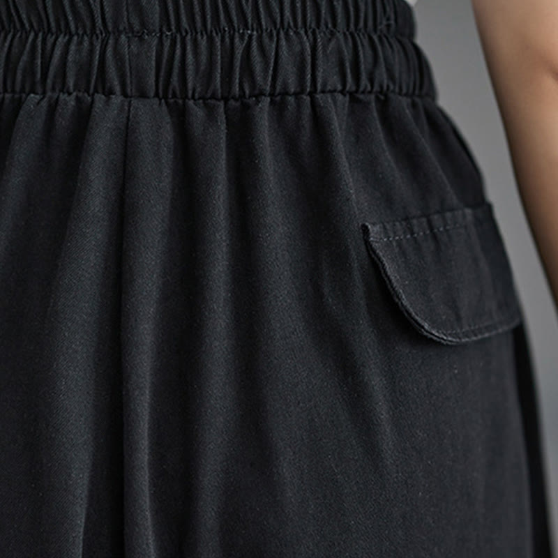 Buddha Stones Retro-Design: Damen-Hose mit weitem Bein, Schlitz und Taschen - image 16