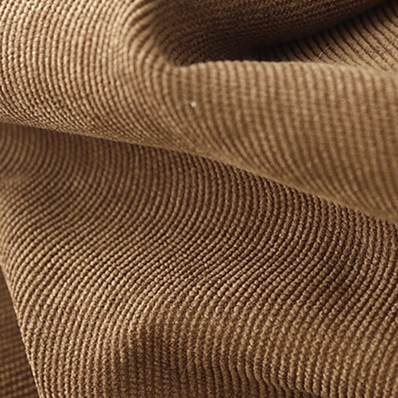 Buddha Stones – Langärmliges Midikleid aus Baumwollcord mit Peter-Pan-Kragen und Taschen - image 8