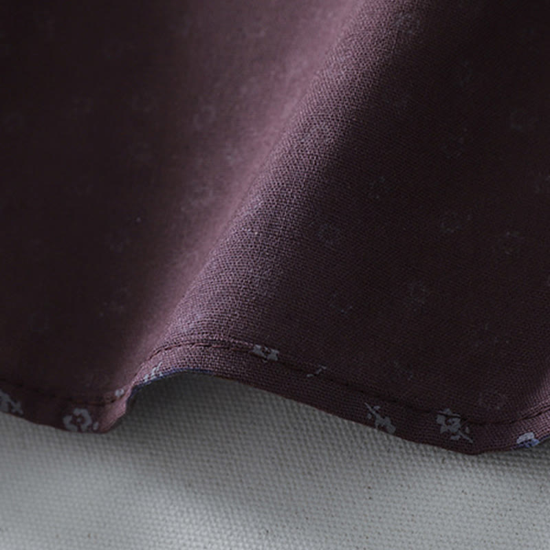 Buddha Stones Printing Floral Akkordeonfalten Baumwollleinen Langarm-Midikleid mit Taschen - image 16
