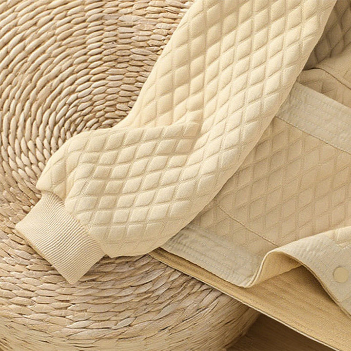 Buddha Stones Retro Plain Damen Langarmjacke aus Baumwolle mit Taschen - image 5