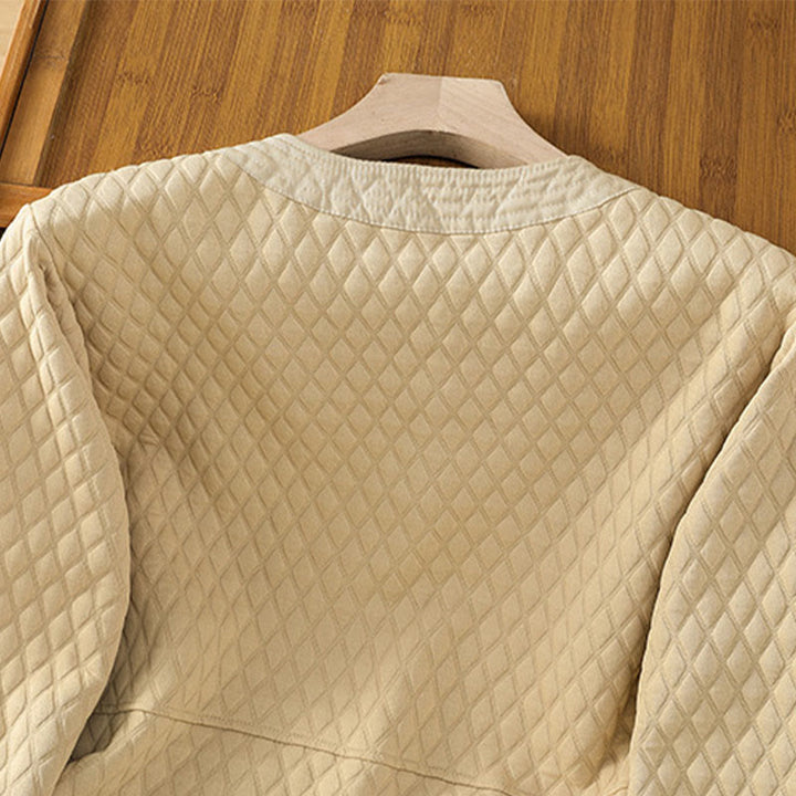 Buddha Stones Retro Plain Damen Langarmjacke aus Baumwolle mit Taschen - image 4