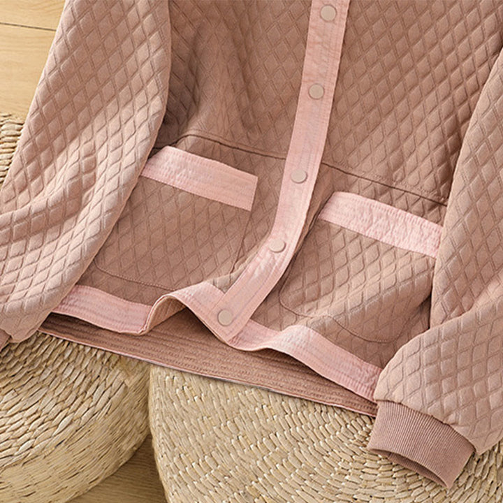 Buddha Stones Retro Plain Damen Langarmjacke aus Baumwolle mit Taschen - image 13