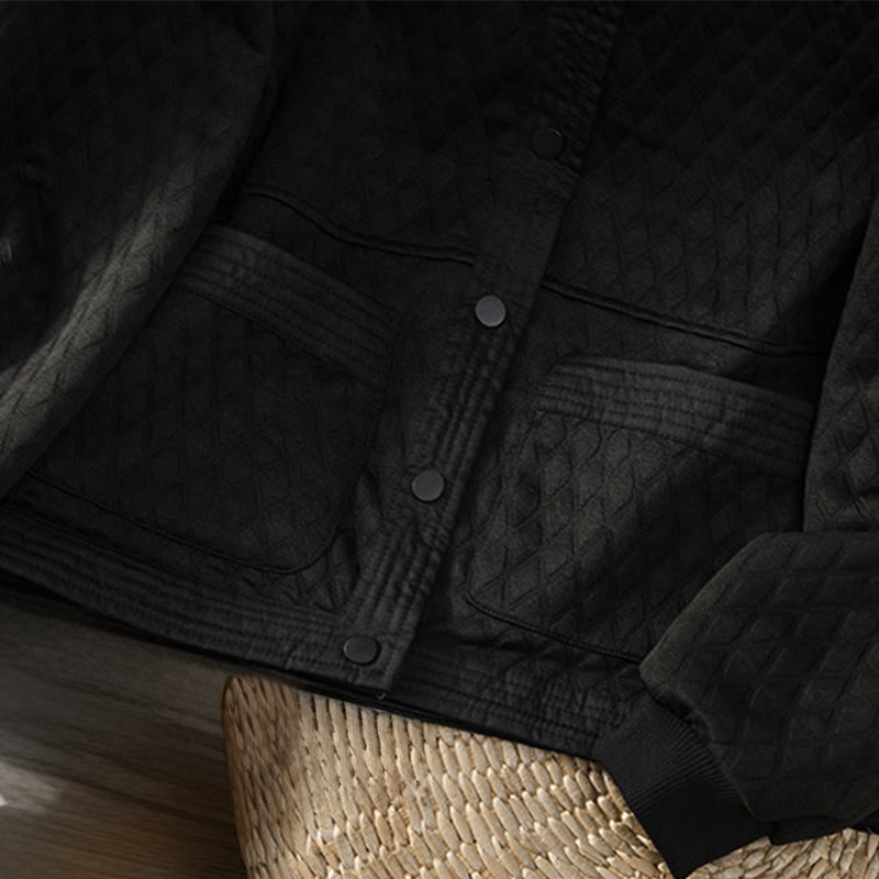 Buddha Stones Retro Plain Damen Langarmjacke aus Baumwolle mit Taschen - image 17