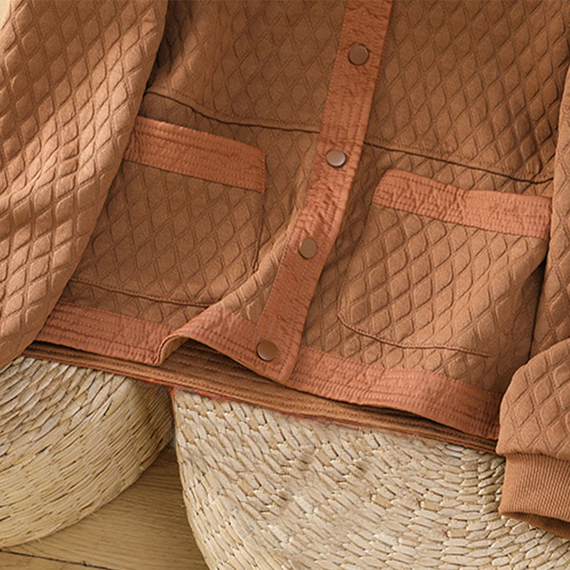 Buddha Stones Retro Plain Damen Langarmjacke aus Baumwolle mit Taschen - image 24