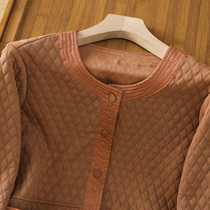 Buddha Stones Retro Plain Damen Langarmjacke aus Baumwolle mit Taschen - image 25