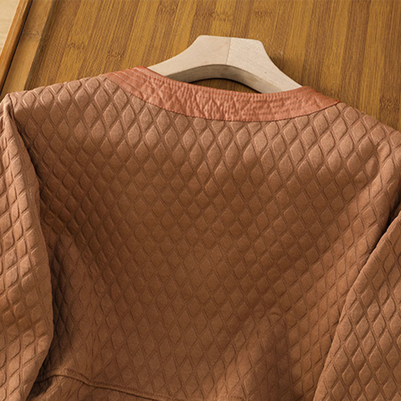 Buddha Stones Retro Plain Damen Langarmjacke aus Baumwolle mit Taschen - image 27
