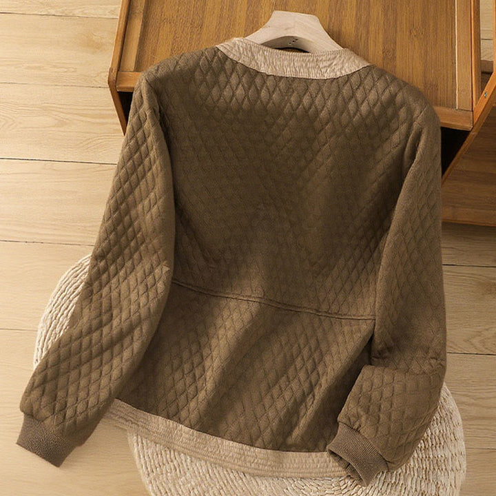 Buddha Stones Retro Plain Damen Langarmjacke aus Baumwolle mit Taschen - image 30