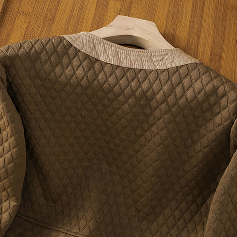 Buddha Stones Retro Plain Damen Langarmjacke aus Baumwolle mit Taschen - image 33