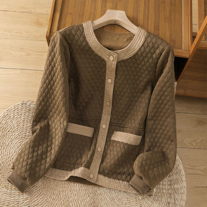 Buddha Stones Retro Plain Damen Langarmjacke aus Baumwolle mit Taschen - Peru - US12， UK/AU16，EU44 (3XL) - image 29
